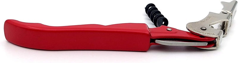 Pulltap's Genuine Classic 500 LEFT-HANDED Waiter's Corkscrew – Double-Hinged Wine Key with Hinged Foil Cutter – Patented Design – Made in Spain – Red (Rojo) - Image 3